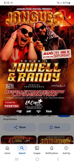Jowell and randy 2 tickets