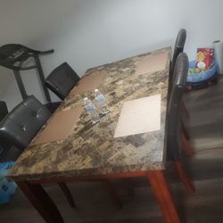 Ceramic Table, 6 Chairs, But I Have Only 4 Chairs 