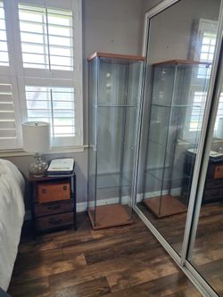2 Display Cabinets Glass