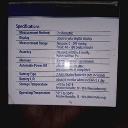 WristTech 7000 Series Blood Pressure At Home Monitor 