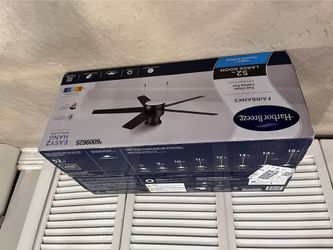 Harbor Breeze FAIRBANKS Ceiling Fan w/ Light Matte Black 52" in Large Room Indoor/ Covered Outdoor