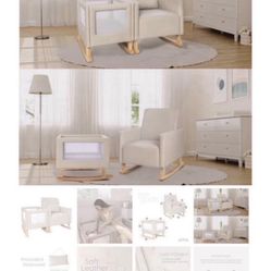 Nursery Rocking Chair and Bassinet/ /silla mecedora para bebe