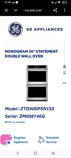 GE MONOGRAM 30" STATMENT DOUBLE WALL OVEN