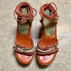 Exchange By Charles David 4” Platform Gladiator Strappy Wedge Sandal, Size 5.5 M