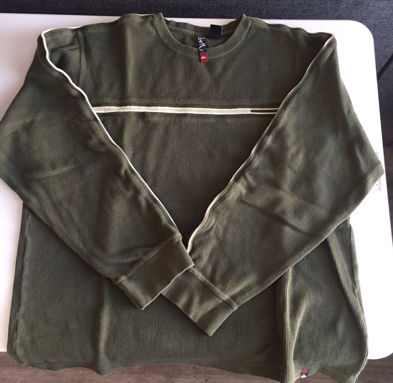 Quiksilver Mens Green V-Neck Sweatshirt Adult XL