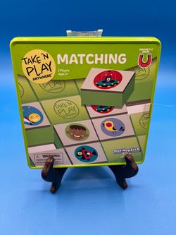 Play Monster Take N Play anywhere magnetic matching game tin