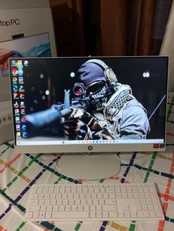 2023 23.8” 24-cr0337c AMD Ryzen 5 All In One HP TOUCHSCREEN Computer, 1TB SSD, 16GB RAM, Windows 11 Installed.