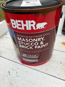 BEHR 1-Gallon Masonry, Stucco & Brick Satin Paint – Brown Velvet – $20