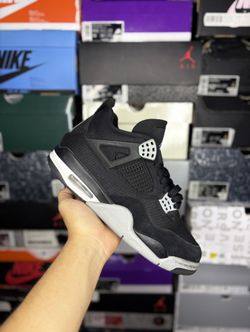 Size 9M - Jordan 4 “Black Canvas” 