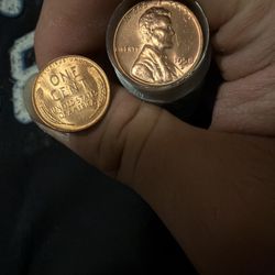 1958D Lincoln Wheat Cent Roll (Last year issue)  BU/MS 