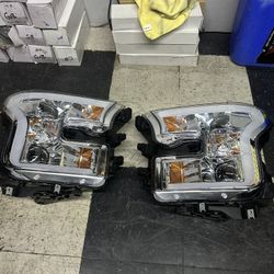 2015-2017 Ford F150 Chrome Projector Headlights 