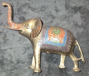 Vintage Brass Indian  Elephant FIGURE