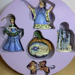 DISNEY Cinderella Holiday Ornament Set Jim Shore