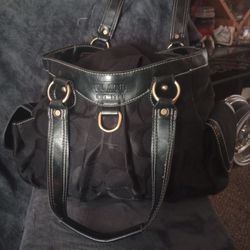 Large Black Authentic Coach Shoulder Bag 