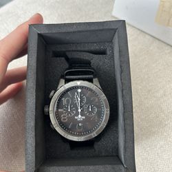 Nixon 48-20 Chrono Leather Watch