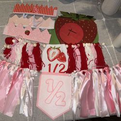 Baby Girl Half Birthday Decorations 