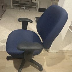 Navy Blue And Black Chair 