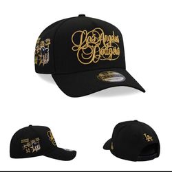 Los Angeles Dodgers Gold Script New Era 9FORTY Snapback Hat