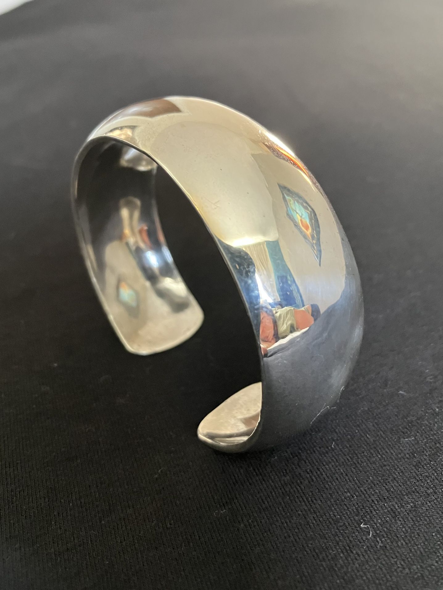 Brand New~925 Sterling Silver Domed Cuff Bracelet