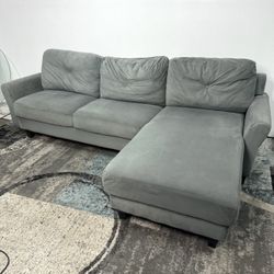 Gray Sectional Sofa Free Delivery Couch 
