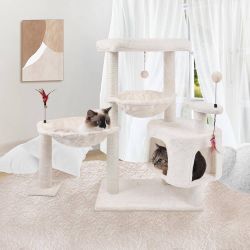 Youpet 33. 46" height cat tree color beige 