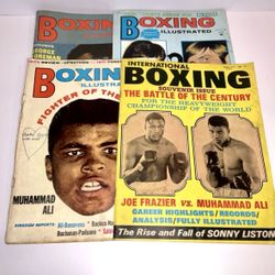 Lot Of 4 1970’s International Boxing-Joe Frazier vs Muhammad Ali And More