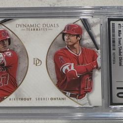 2018 Topps On Demand Dynamic Duals Teammates #T1 Mike Trout/Shohei Ohtani CSG 10