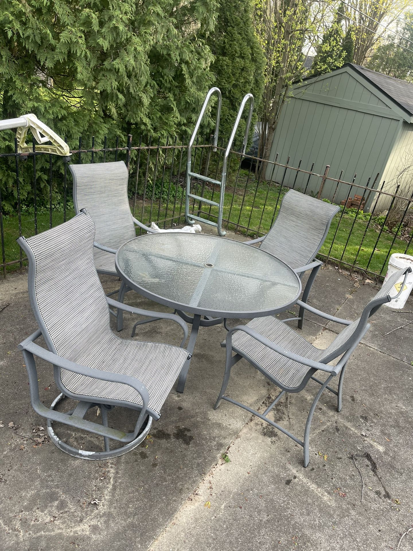 Patio table and chairs set 
