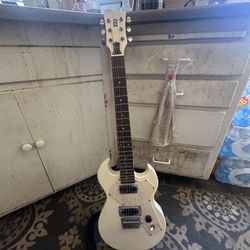 Vintage First Act Adam Levine 222 Electric Guitar WHITE