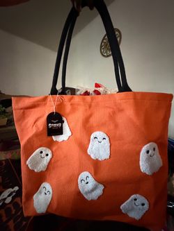 Halloween ghost tote bag