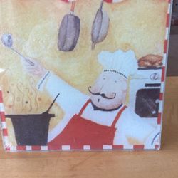 8”x8” Glass Cutting Board, New