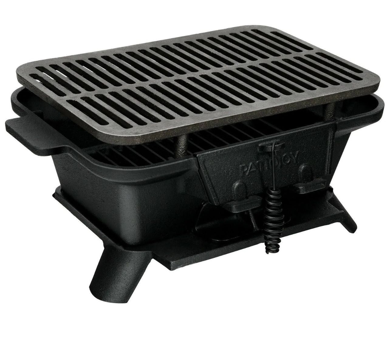 Heavy Duty Cast Iron Charcoal Grill Tabletop BBQ Grill Stove for Camping Picnic
