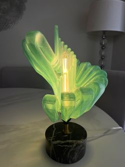 Modern Sculptural Table Lamp | Mint Green | Designer Accent Light