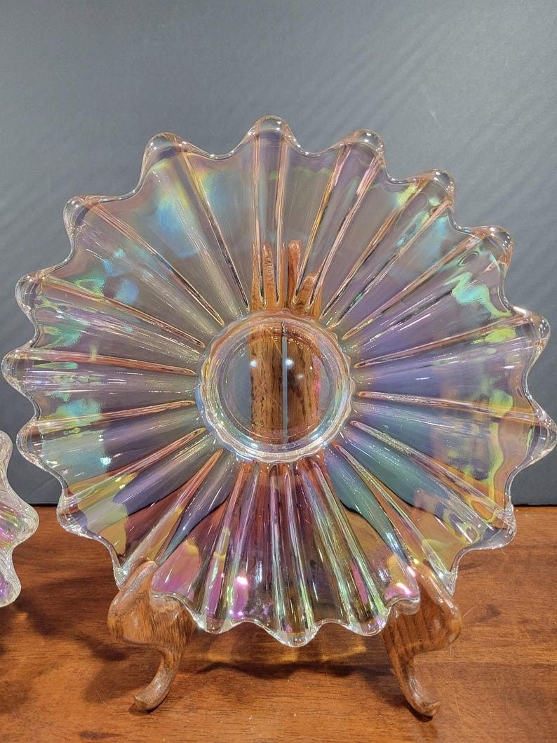 Fostoria Carnival Glass Starburst Platter