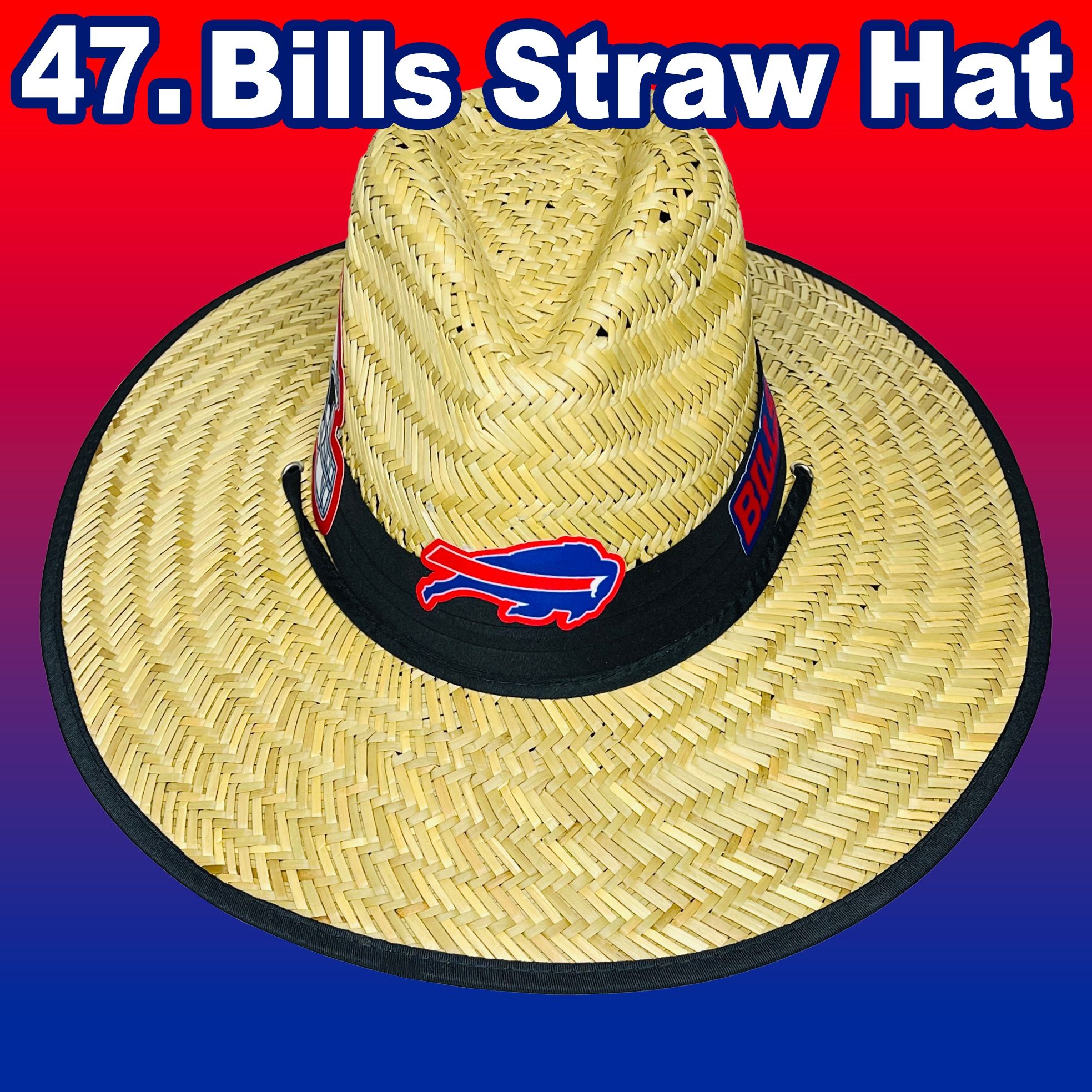Buffalo Bills Straw hats great gift 🎁 just in time 4 the New Season  (I also have other Teams)