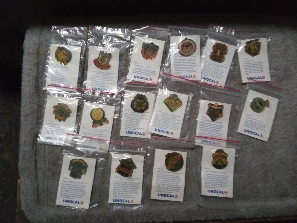 Antique LA Dodgers Unocal 76 Collectors Enamel Pins