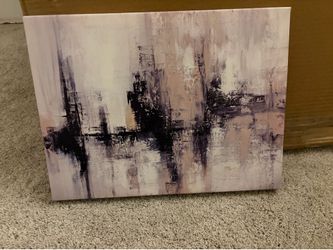Abstract Canvas Wall Art – Modern Framed Wall Decor – 16” x 12”