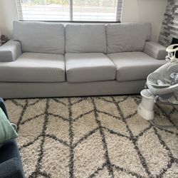 Living Spaces Grey Sofa 