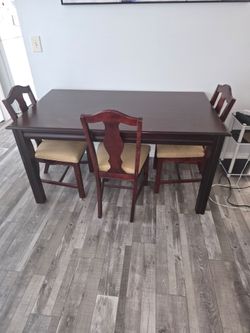 Table and chairs