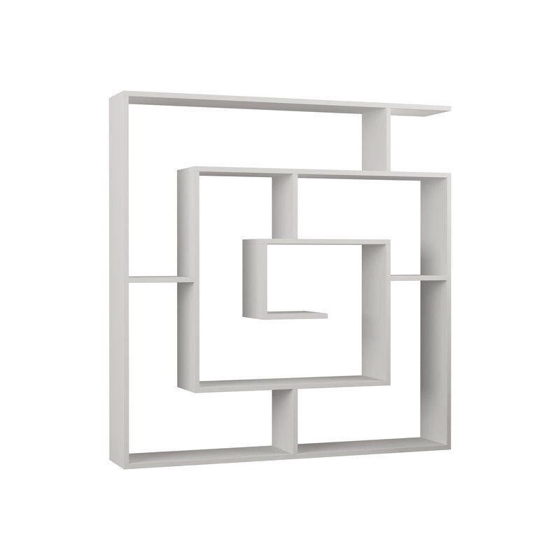 White Geometric Bookcase