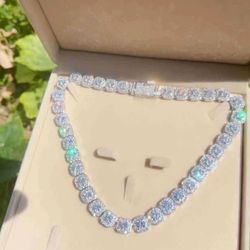 Vvs Moissanite Iced Out Chain,hand Set Stones,lab Grown Moissanite,comes With Box 