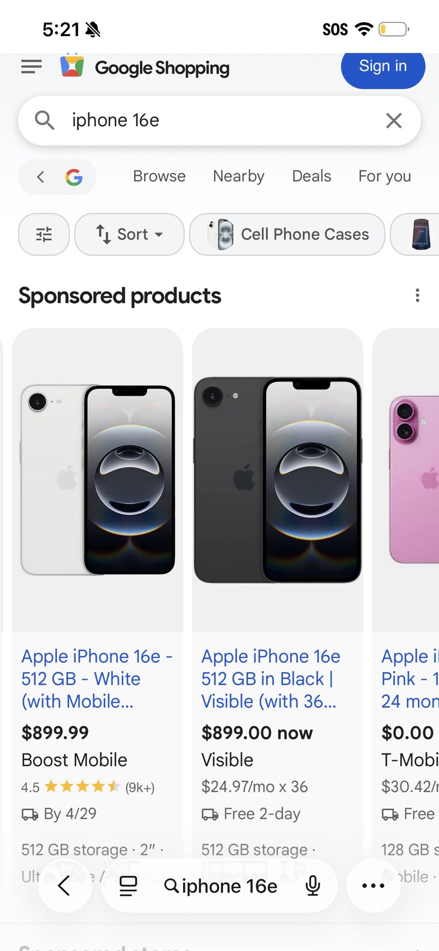 iPhone 16E 512GB