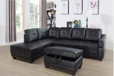 Sectional and ottoman