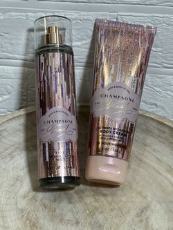 $22 Set Bath & Body works Champagne Toast Fragrance Mist /Body Cream 