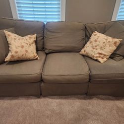 2- 96" (Inch) Olive Green couches 