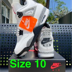 Jordan 4 Retro OG Cement Size 10 New Nigel Brick Fragment
