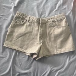 Mini cream shorts