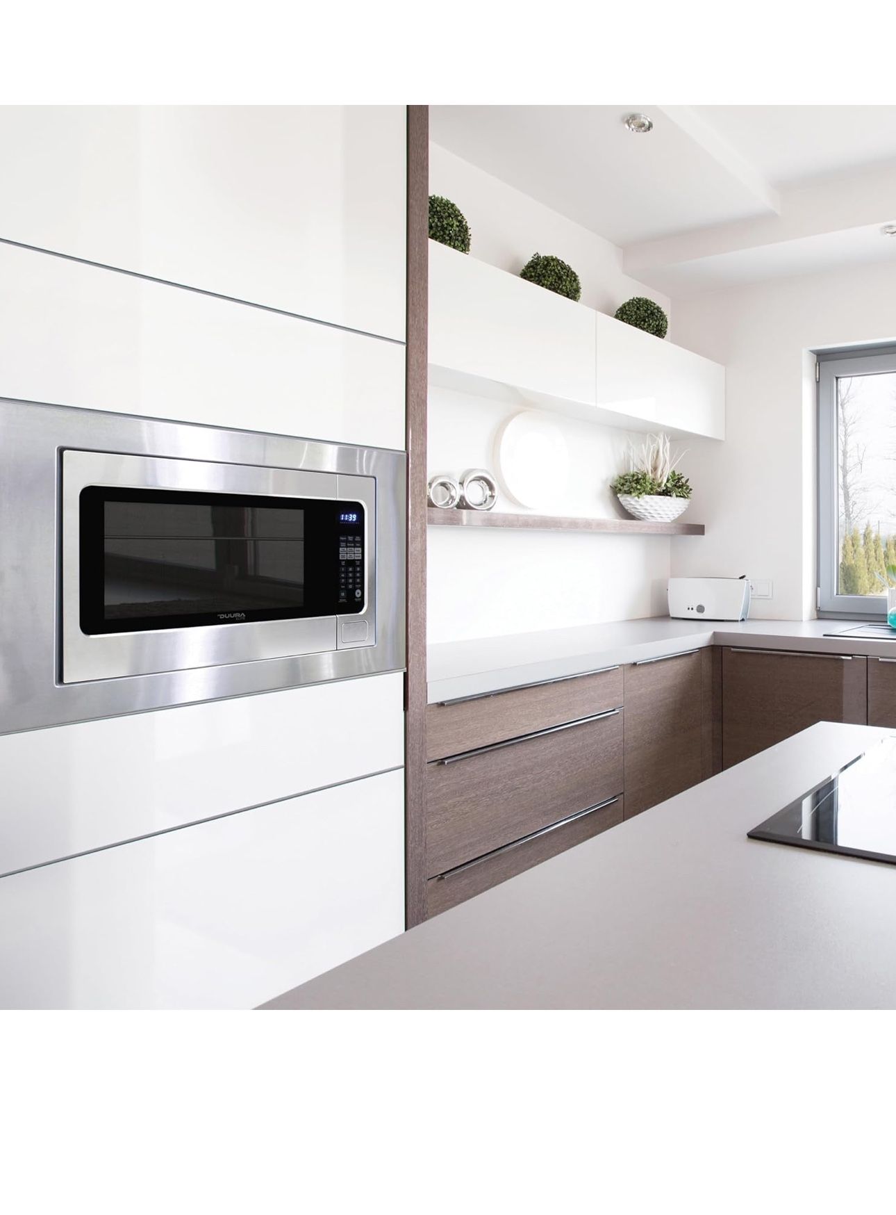 DUURA ELITE Microwave Oven Built in 1200 Watts with 10 Power Levels Pre Settings and Express Sensor and Speed Cooking and Silent Mode with Glass Turn