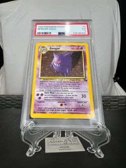 Gengar # 5 Holo Fossil PSA EX 5!! FRESH SLAB!!