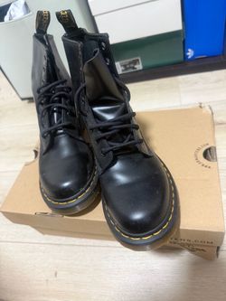 Dr. Martens Black Leather Lace-Up Boots
